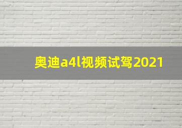 奥迪a4l视频试驾2021