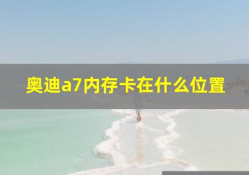 奥迪a7内存卡在什么位置