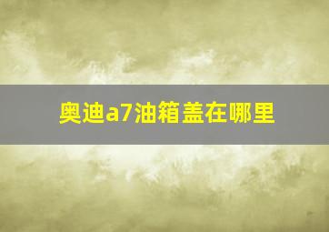 奥迪a7油箱盖在哪里