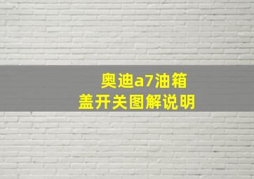 奥迪a7油箱盖开关图解说明