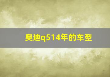 奥迪q514年的车型