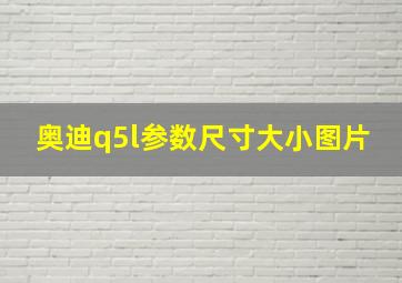 奥迪q5l参数尺寸大小图片