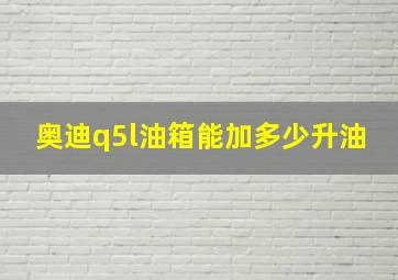 奥迪q5l油箱能加多少升油