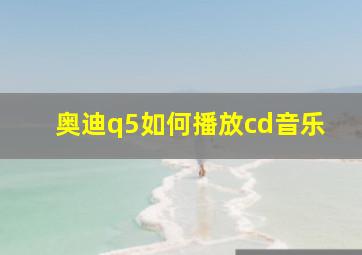 奥迪q5如何播放cd音乐