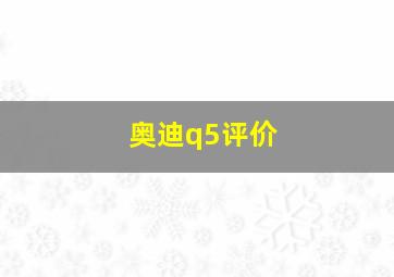 奥迪q5评价