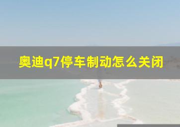 奥迪q7停车制动怎么关闭