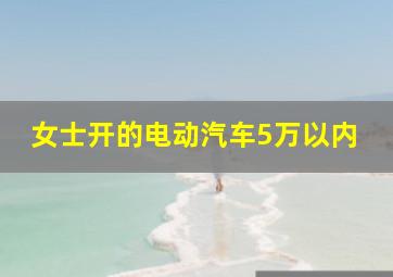 女士开的电动汽车5万以内