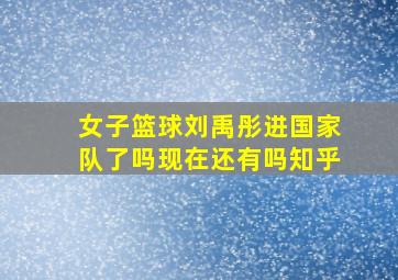 女子篮球刘禹彤进国家队了吗现在还有吗知乎