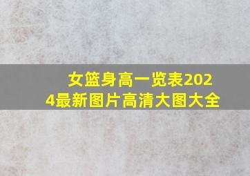 女篮身高一览表2024最新图片高清大图大全