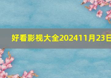 好看影视大全202411月23日