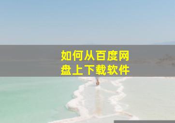 如何从百度网盘上下载软件