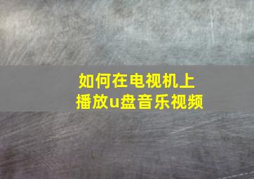 如何在电视机上播放u盘音乐视频