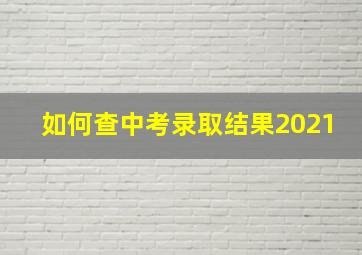 如何查中考录取结果2021