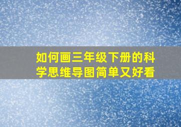 如何画三年级下册的科学思维导图简单又好看