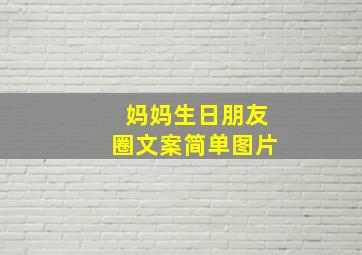 妈妈生日朋友圈文案简单图片