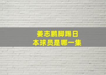 姜志鹏脚踢日本球员是哪一集