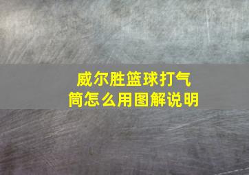 威尔胜篮球打气筒怎么用图解说明