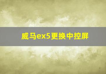 威马ex5更换中控屏