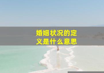 婚姻状况的定义是什么意思