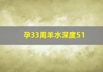 孕33周羊水深度51