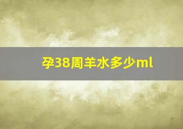 孕38周羊水多少ml