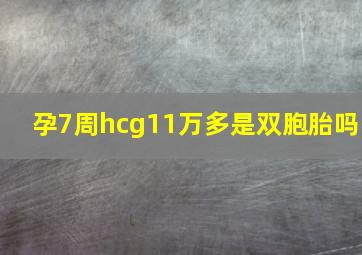 孕7周hcg11万多是双胞胎吗