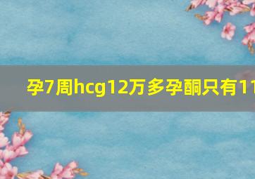 孕7周hcg12万多孕酮只有11