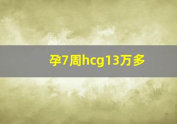 孕7周hcg13万多