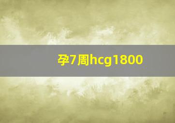 孕7周hcg1800