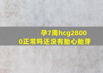 孕7周hcg28000正常吗还没有胎心胎芽