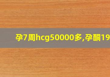 孕7周hcg50000多,孕酮19.1