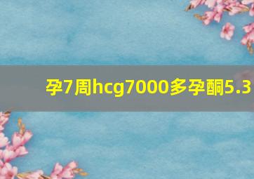 孕7周hcg7000多孕酮5.3