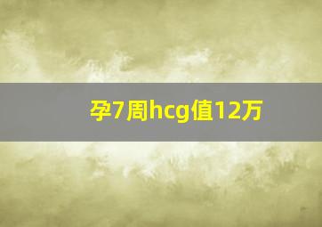 孕7周hcg值12万