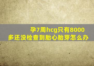 孕7周hcg只有8000多还没检查到胎心胎芽怎么办