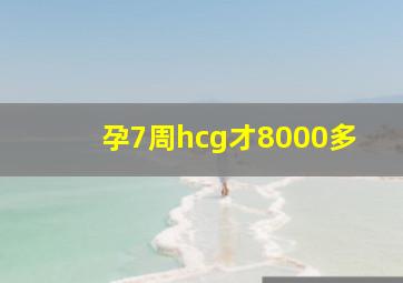 孕7周hcg才8000多