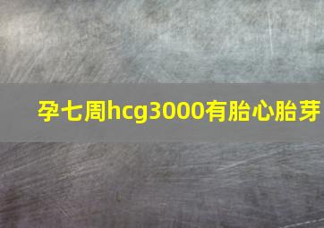 孕七周hcg3000有胎心胎芽