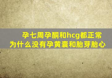 孕七周孕酮和hcg都正常为什么没有孕黄囊和胎芽胎心