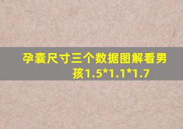 孕囊尺寸三个数据图解看男孩1.5*1.1*1.7