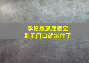 孕妇想放屁感觉到肛门口就堵住了