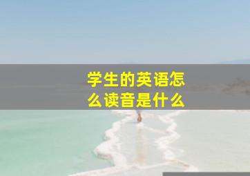 学生的英语怎么读音是什么