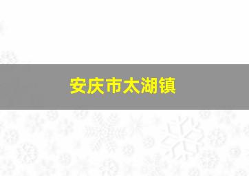 安庆市太湖镇