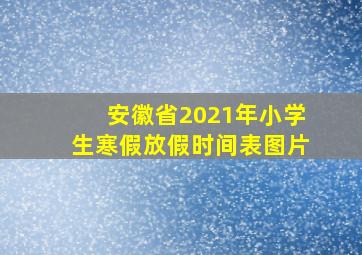 安徽省2021年小学生寒假放假时间表图片