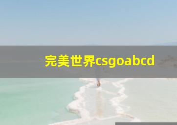 完美世界csgoabcd