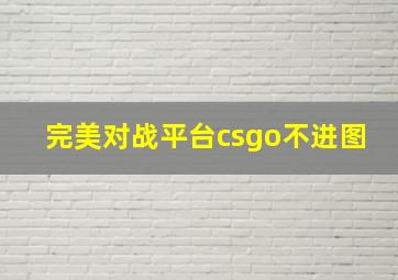 完美对战平台csgo不进图