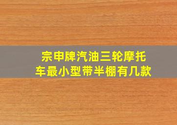 宗申牌汽油三轮摩托车最小型带半棚有几款