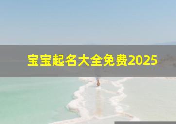 宝宝起名大全免费2025