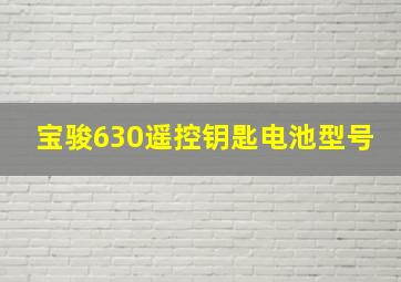 宝骏630遥控钥匙电池型号