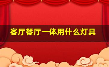 客厅餐厅一体用什么灯具