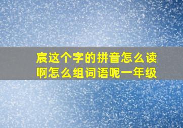 宸这个字的拼音怎么读啊怎么组词语呢一年级