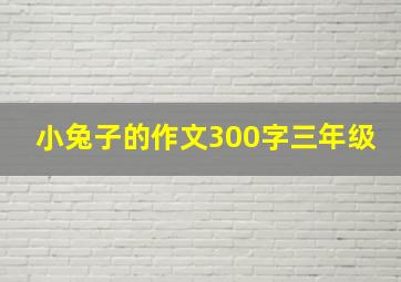 小兔子的作文300字三年级